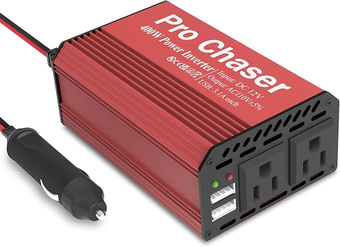 Pro Chaser 400W Power Inverters by Pro+Chaser