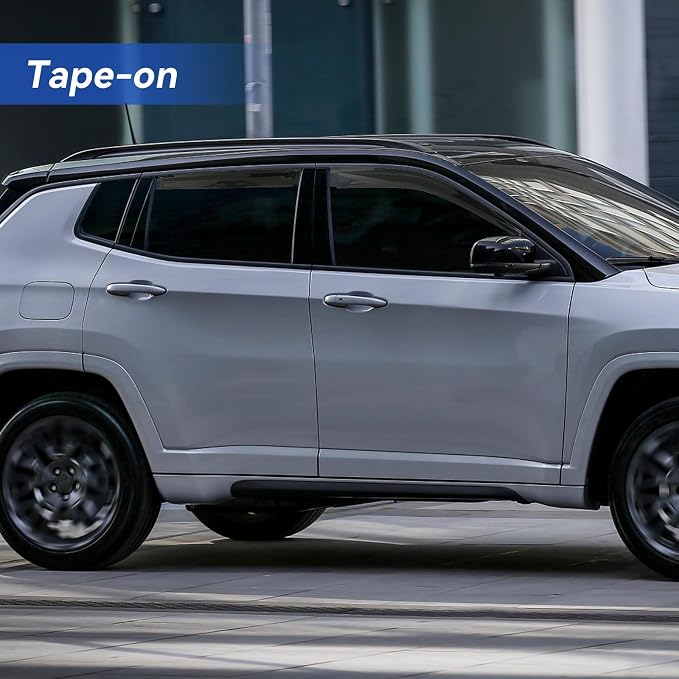 Window Visors Rain Guards for 2017-2025 Jeep Compass, Out-Channel Window Vent - Image 3