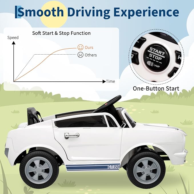 12V Ride on Car Licensed Shelby GT350, Battery Powered Ride On Toy - Image 5