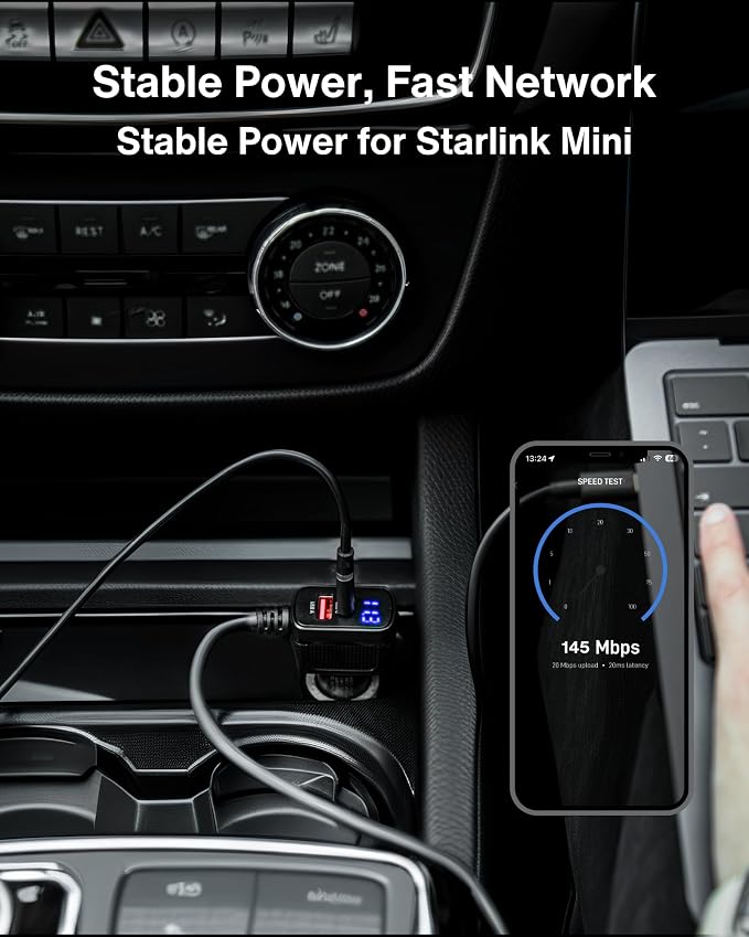 Car Charger Cable for Starlink Mini 6.5FT - Image 4