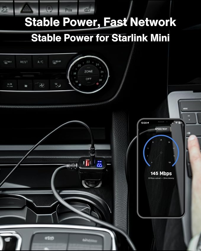 Car Charger Cable for Starlink Mini 16.5FT - Image 4