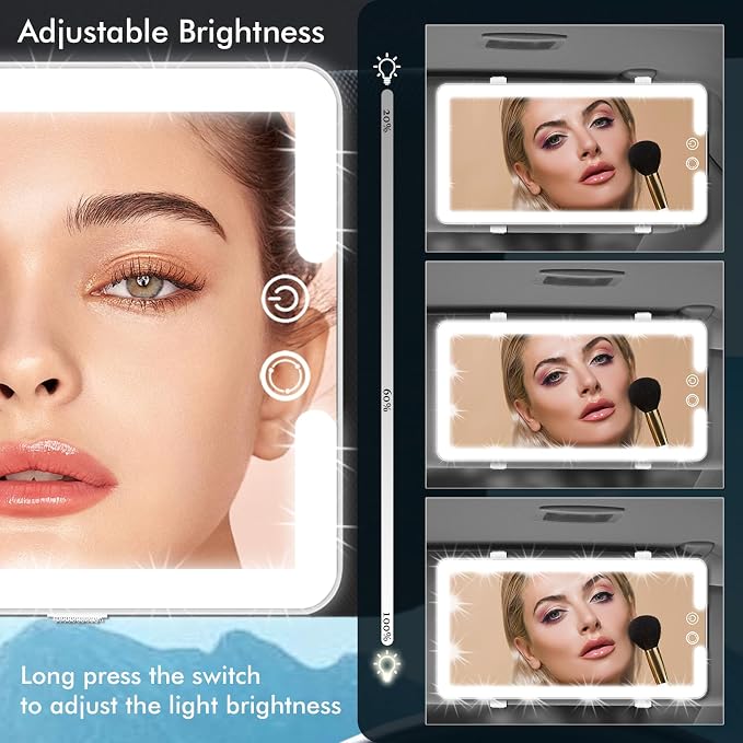 Car Sun Visor Vanity Mirror, Dimmable Makeup Mirror - Image 3