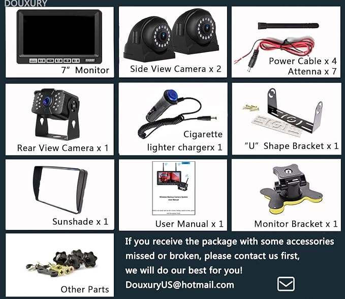 Wireless Backup Camera for RV Truck Trailer Camper Bus 5th Wheel 3 Rear/Side - Image 9