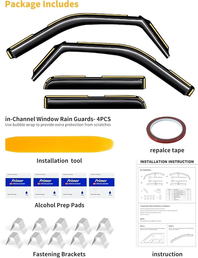 in-Channel Window Rain Guards Fit - Image 9