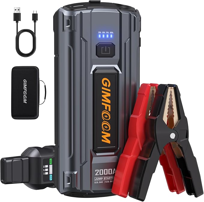 Jump Starter, 2000A Car Battery Jump Starter by GIMFOOM