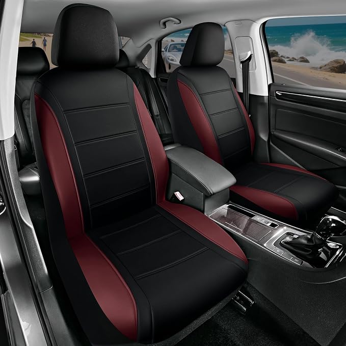 Road Comforts Leather Seat Covers, Breathable Car Seat Covers Front Seat - Image 2
