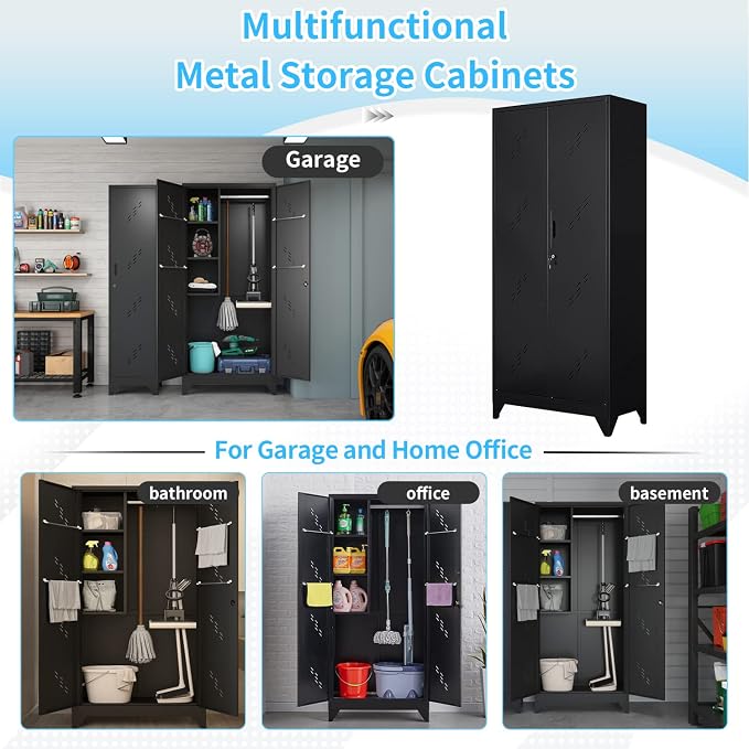 75" Metal Storage Cabinet, Tool Cabinets - Image 7