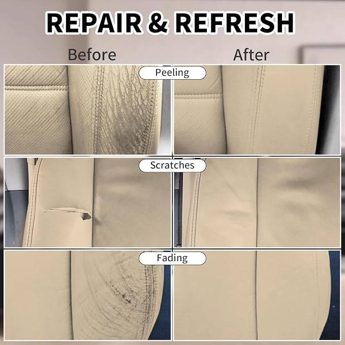 Leather Recoloring Balm, 8.5oz Leather Color Restorer, Leather Couch Scratch - Image 3