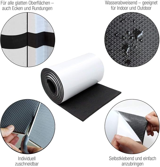 Car Door Protector Bump Body Guard, 1/4" Sectional Foam Sticking Garage Wall - Image 2