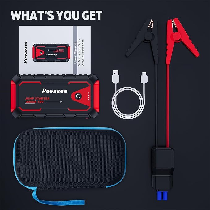 Jump Starter 3000A Car Jumper Starter, 12V Jump Box - Image 6