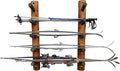 10-Place Wall-Mounted Ski Log Racks by LogKayakRack
