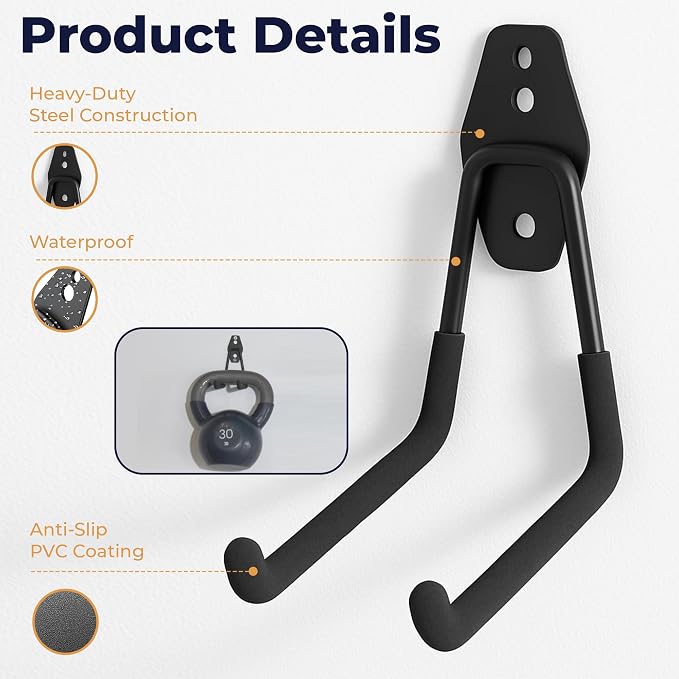 16 Pack Steel Heavy Duty Garage Hooks Storage Hooks - Image 3