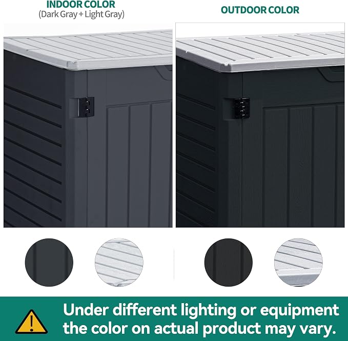 YITAHOME Outdoor Resin Storage Sheds, 39 in Height Lockable Waterproof - Image 8