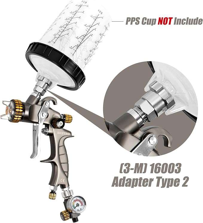 BEETRO HVLP Touch Up Mini Air Spray Gun - Image 6