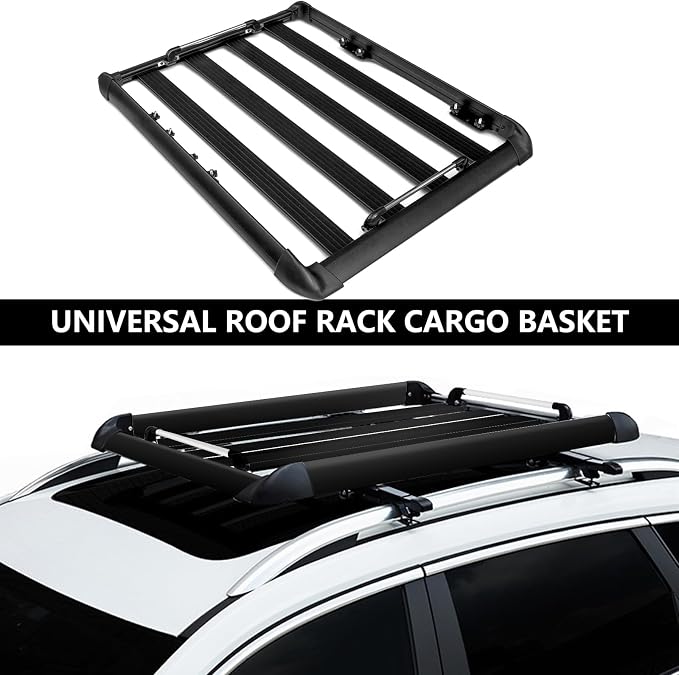 AUTOXBERT 50" x37.8" x3.54" Universal Aluminum Roof Rack Rooftop Cargo Carrier - Image 6