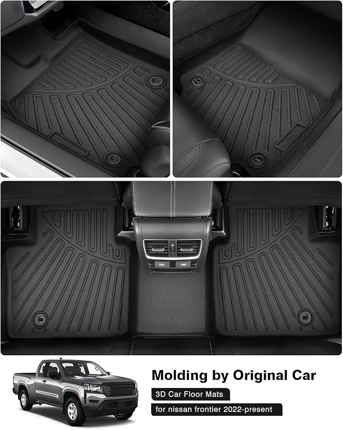 Powerty Floor Mats for 2022 2023 2024 2025 Nissan Frontier Accessories All - Image 2