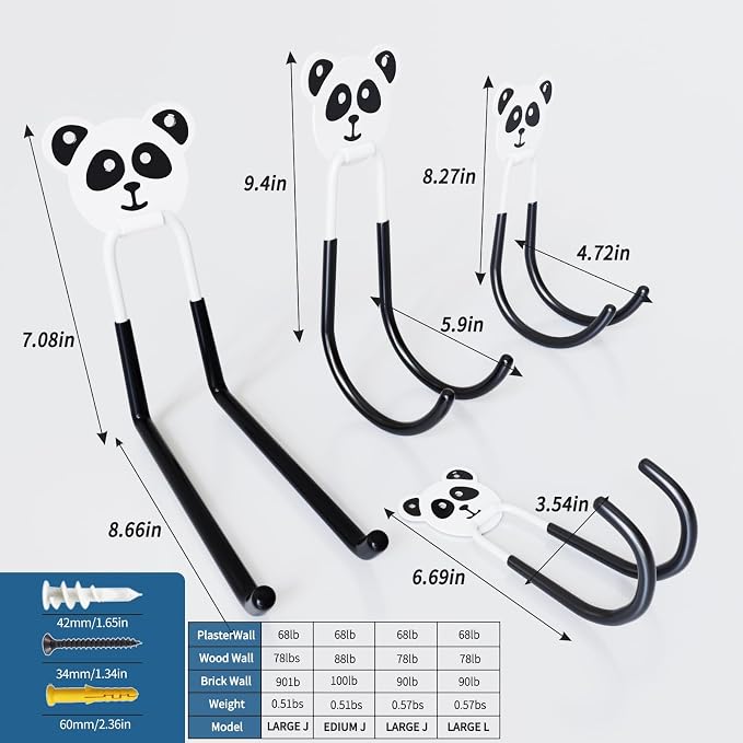 GPANDAG 8-Pack Heavy Duty Garage Hooks, Anti-Slip Coating Utility Hooks - Image 6