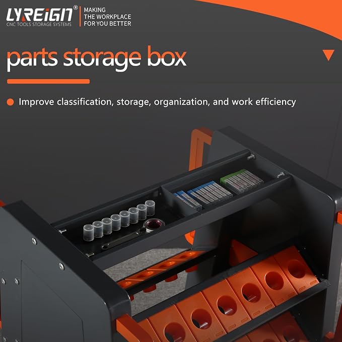 Mobile CNC Tool Storage Cart, CNC Tool Holder Transfer Cart Suitable - Image 4