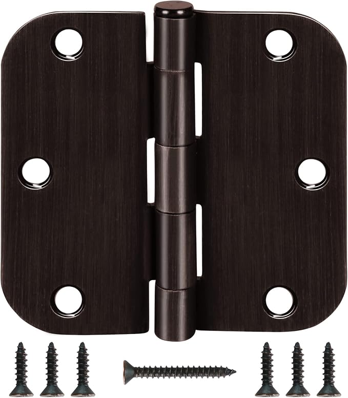 3 Pack 3 1/2 Inch Door Hinges Oil Rubbed Bronze 3.5 Inch Black Interior Hinge by TDCHINGES