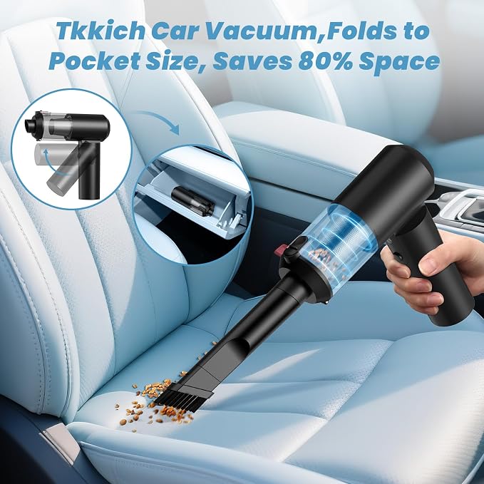 Vac V2 Portable Air Blower/Car Vacuum 90°Foldable 3in1 Handheld Vacuums Cleaner - Image 3