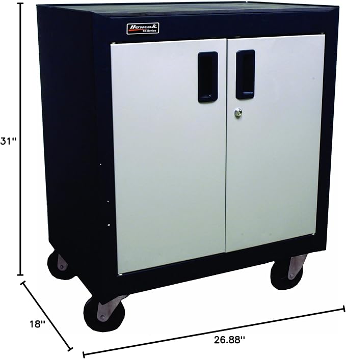 Homak 2 Door Mobile Cabinet - Image 2