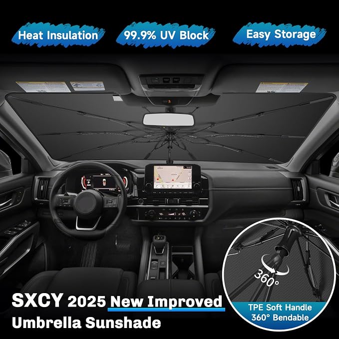 SXCY for 2022-2024 2025 Pathfinder Windshield Umbrella Sunshade for 2025 - Image 2