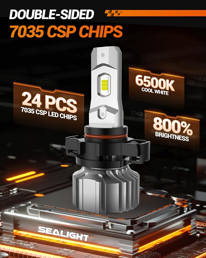 SEALIGHT 5202 LED Fog Light Bulbs or DRL, 18000LM 800% Brightness 5202 5201 - Image 3