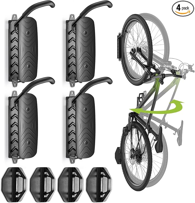 Swivel Bike Wall Mount, 150° Swivel Vertical Bike Rack Wall Hanger Holds up to by Housolution