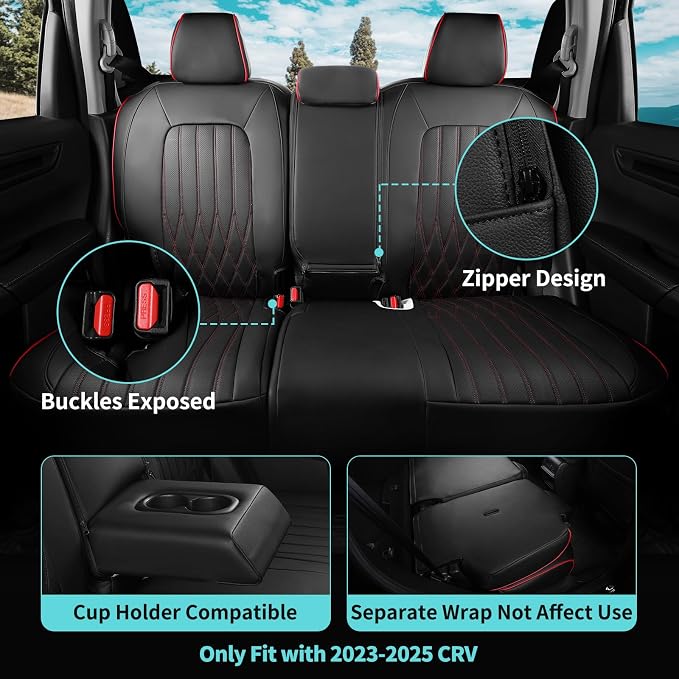 Seat Covers for Honda CRV 2023 2024 2025 2026 EX/EXL/LX/Sport/Touring/Special - Image 3