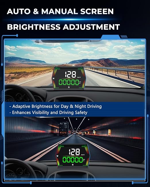 GPS Heads Up Display for Cars HUD, Real-Time Digital Gauge Speedometer - Image 7