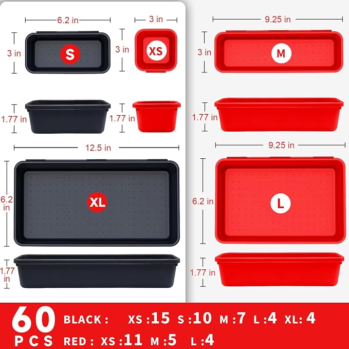 Tool Box Organizer Tray, Toolbox Desk Drawer Organizer, Tool Box Tray, Toolbox - Image 2