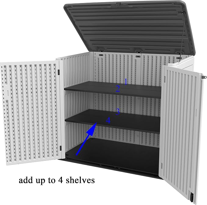 Large Horizontal Storage Sheds, 38 cu.ft. Outdoor Storage Box - Image 6