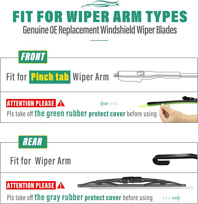 24" 21" 13" Windshield Wiper Blades Replacement - Image 8