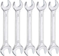 HARFINGTON 5pcs Double Open End Wrench 12mm x 13mm Metric 15 Degree Offset by HARFINGTON