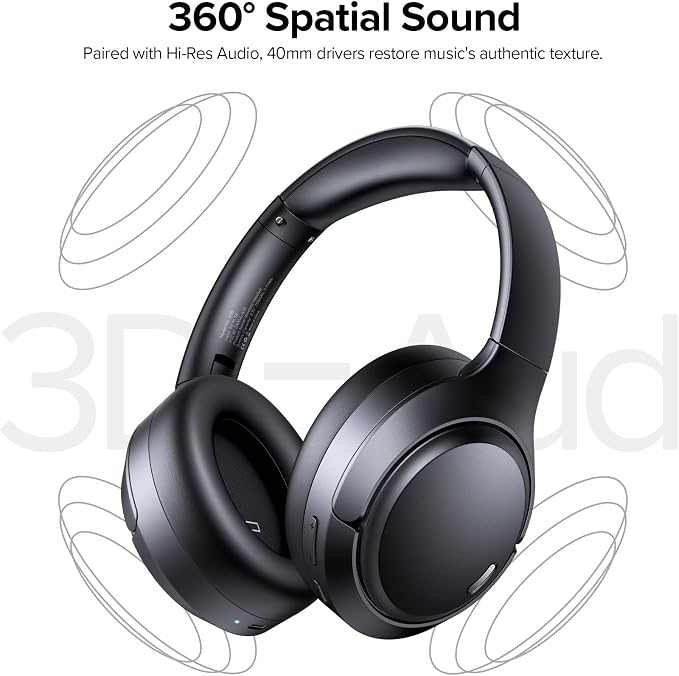 TAGRY Hybrid Active Noise Cancelling Bluetooth Headphones ENC Mic Clear Call - Image 4