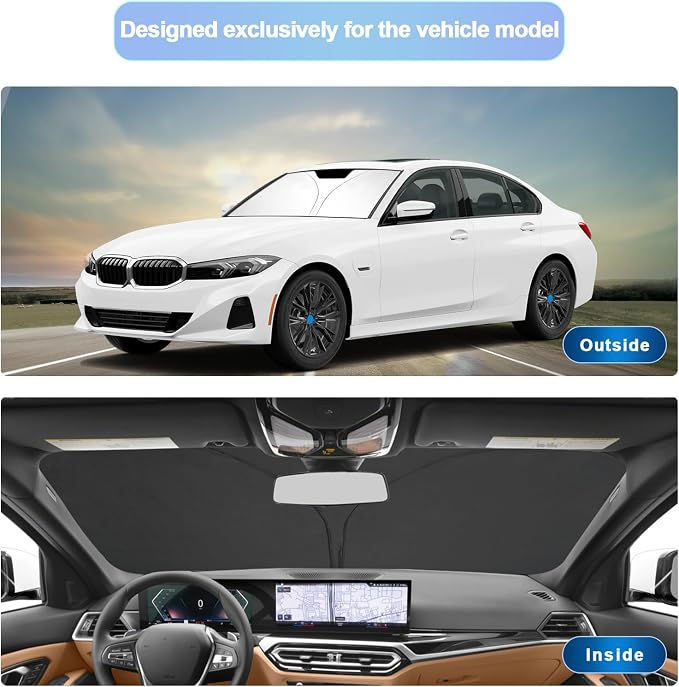 SXCY for 2020-2023 2024 BMW 3 Series Windshield Sunshade 2022-2024 3 Series - Image 2