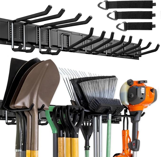 Garage Garden Tool Organizer Wall Mount, 48 Inch Garage Organizer Wall Mounted by VICHTOP
