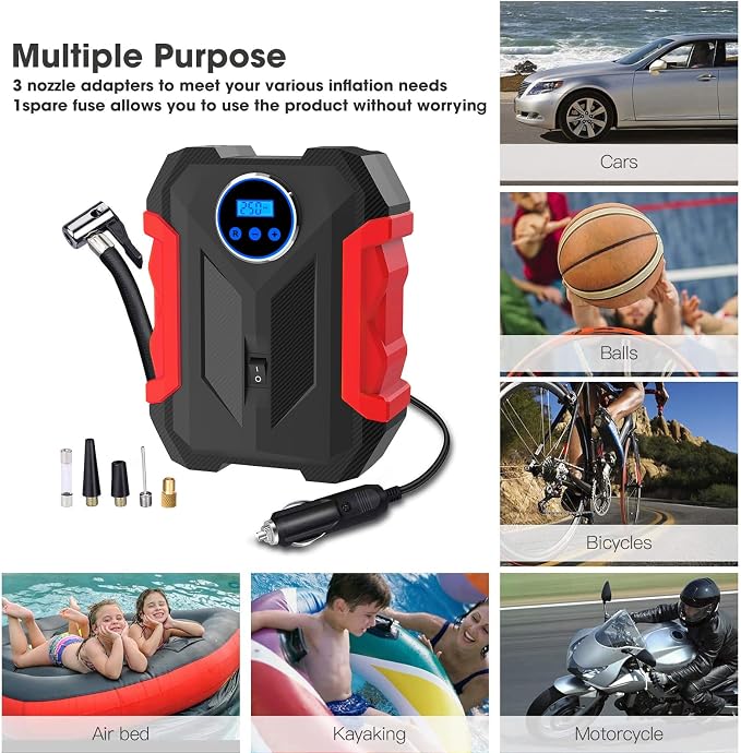 Digital Air Compressor for Car Auto Pump Portable Tire Inflator - Image 7