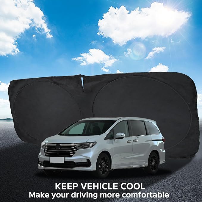 for Odyssey 2026 Windshield Sun Shade Foldable Sunshade fit - Image 4
