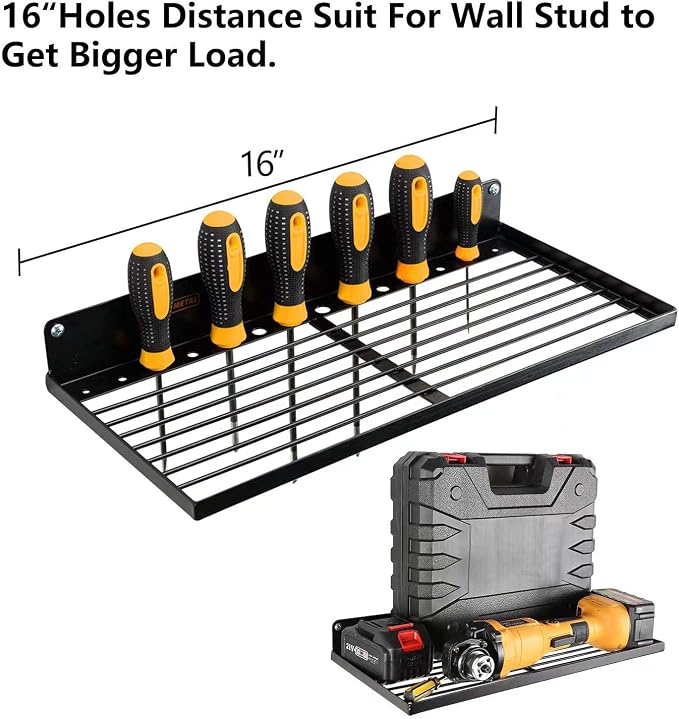 Power Tool Organizer with Charging Station, Drill Holder Wall Mount, Garage - Image 3