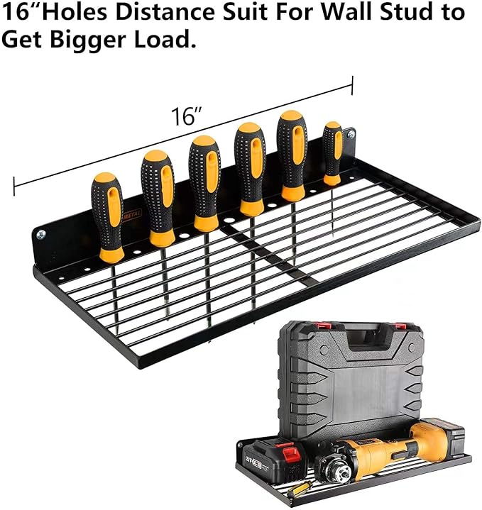 Power Tool Organizer with Charging Station, Drill Holder, Wall Mount, Garage - Image 4