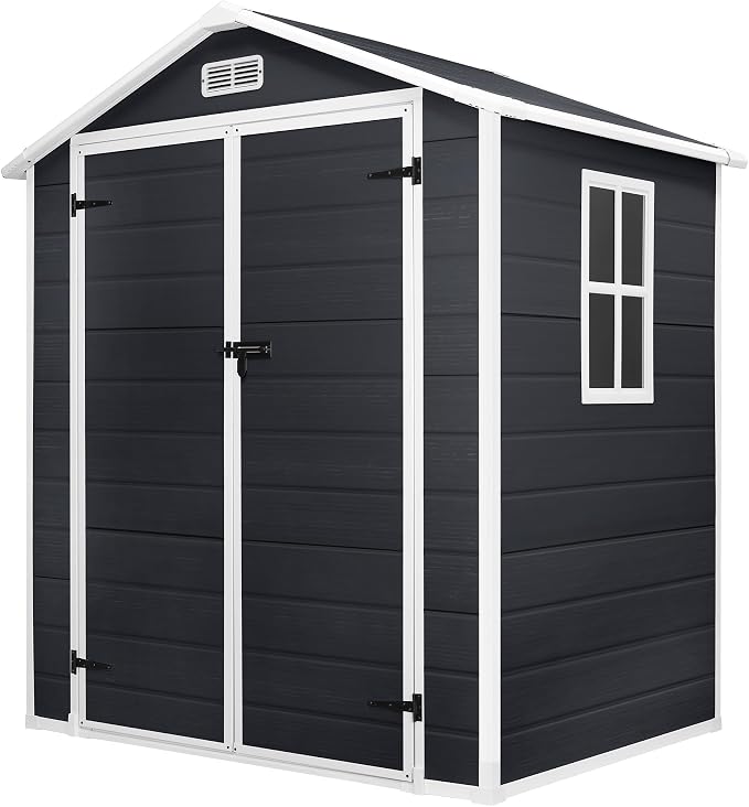 6*4.4 FT Resin Outdoor Storage Shed Plastic Shed - Image 2