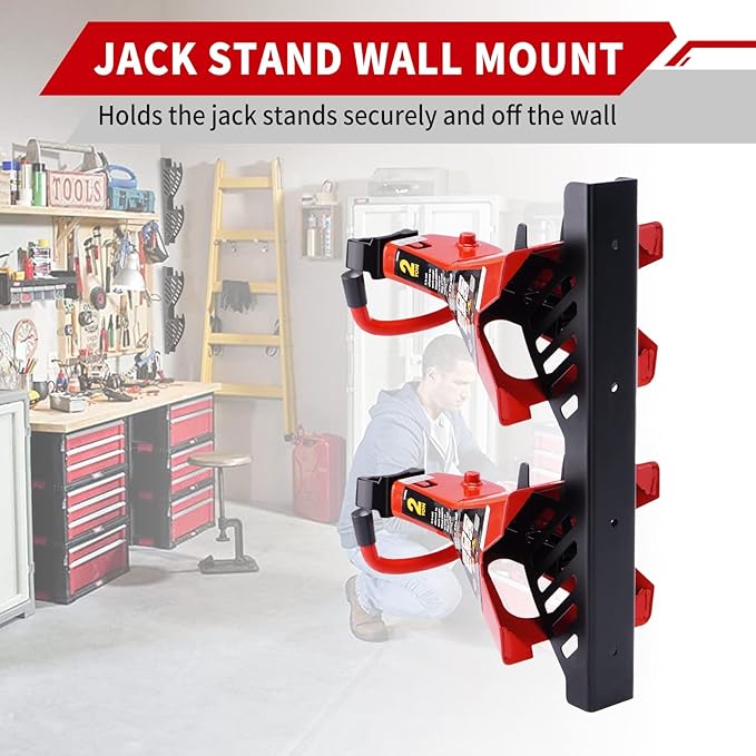 Jack Stand Wall Mount Organizer: Jack Stands Holder Storage Rack Mount - Image 3