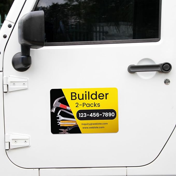 Custom Car Magnet Signs for Businesses 2 pk by Unknown