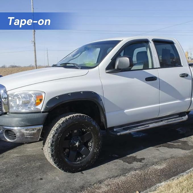 Window Visors Rain Guards for 2002-2008 Dodge Ram 1500 Quad Cab/Extended Cab - Image 4