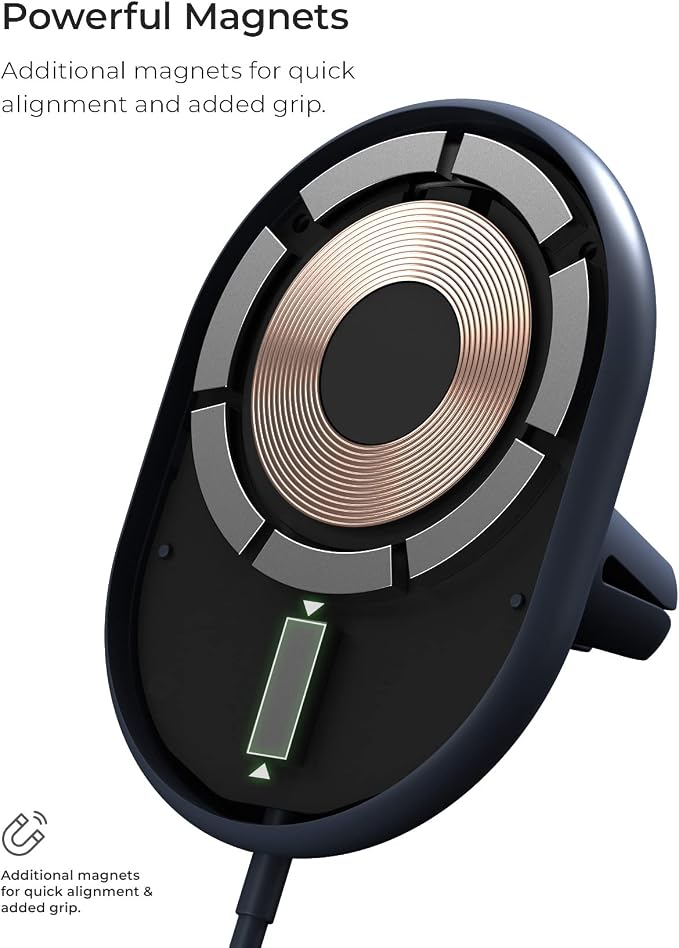 iOttie Velox Magnetic Wireless Charging Air Vent Car Phone Mount. Compatible - Image 4