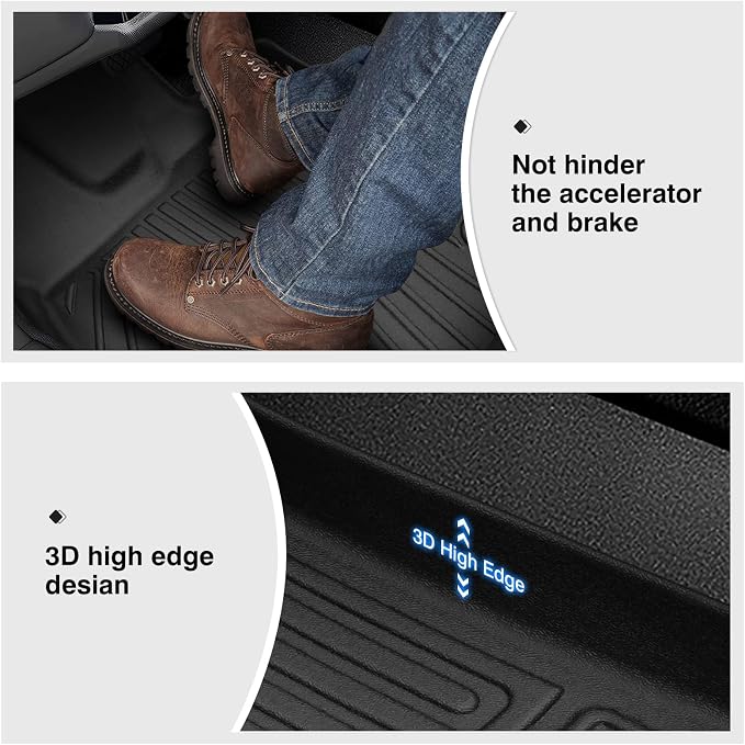 Powerty Floor Mats for 2021-2023 2024 2025 Nissan Rogue Accessories All Weather - Image 5