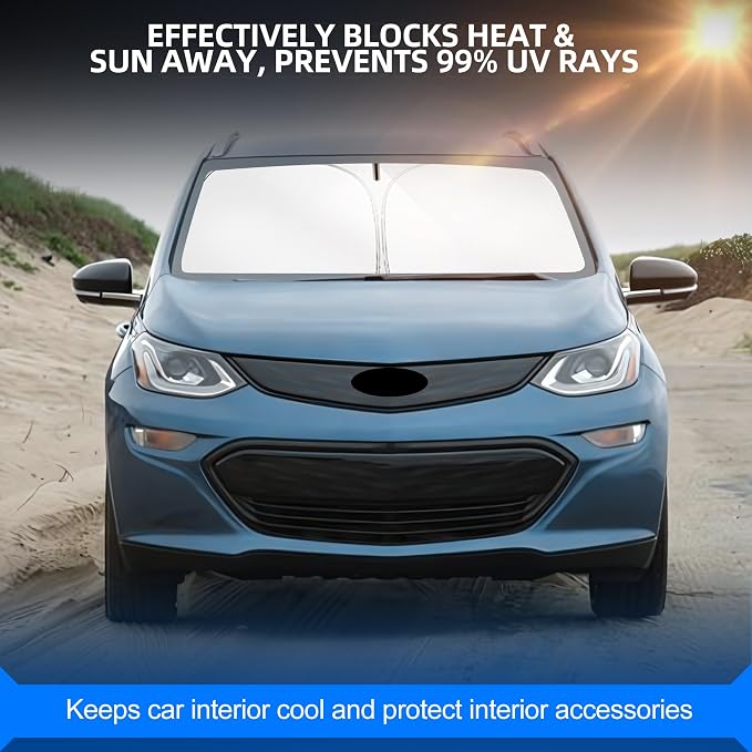 Windshield Sun Shade for Ch-evro-let/Chevy Bolt EV 2017-2024 Foldable Sunshade - Image 7