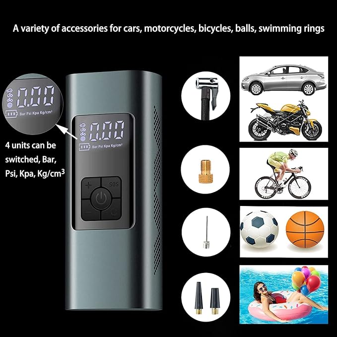 Tire Inflator Portable Air Compressor: Cordless Air Pump - Image 6