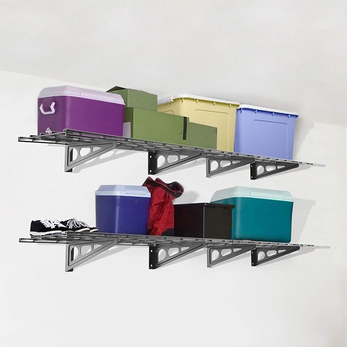 FLEXIMOUNTS 12-inch-by-72-inch Wall Shelf Garage Storage Rack Wall Mounted - Image 7